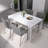 4-Person Patio Dining Set with White Rectangular Table, Stackable Polypropylene Armchairs for Indoor/Outdoor Use-1972817746