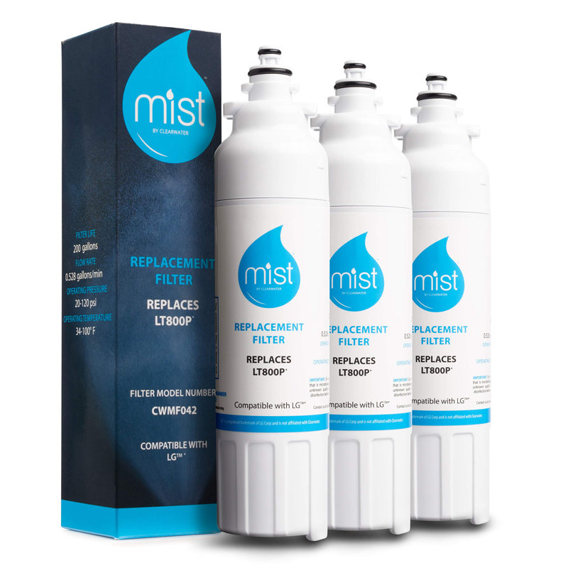 Mist LT800P Replacement Refrigerator Water Filter Compatible with: LG ADQ73613401, Kenmore 9490