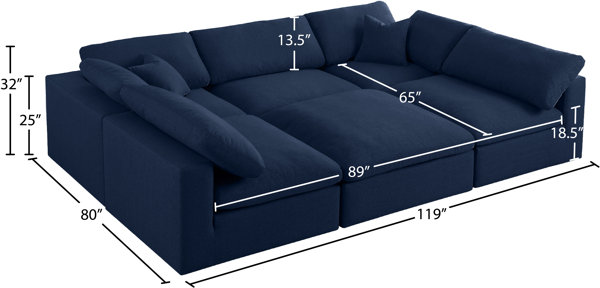 Burrows 6 - Piece Upholstered Sectional
