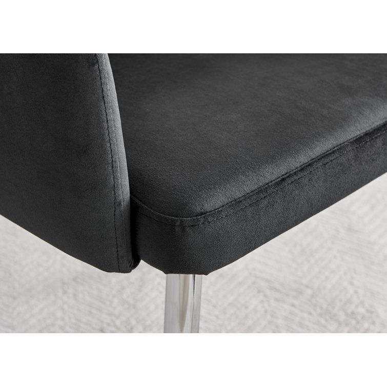 Wethersfield Luxury Velvet Upholstered Dining Chairs - Modern Design Kitchen Chairs (Set of 2)