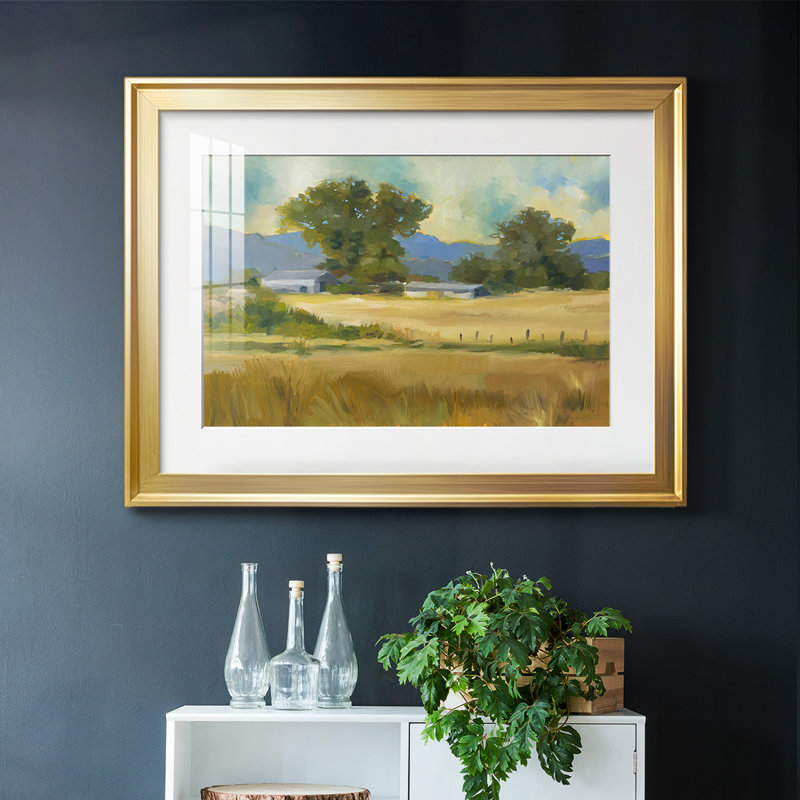 Down On The Farm, reproduction d'art encadrée, Or, H 19 po x l 27 po x P 1,5 po