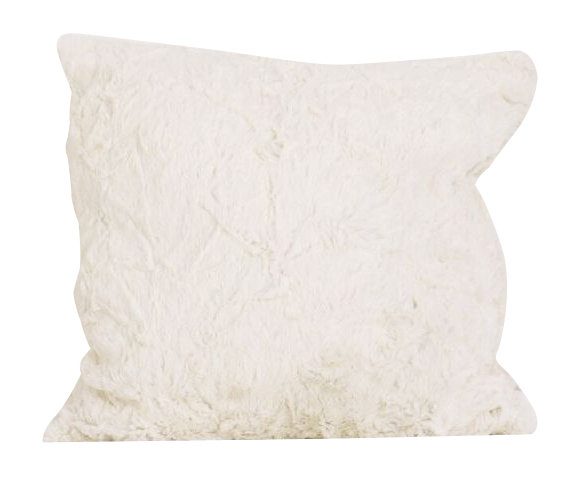Raspberry Dot Faux Fur Reversible Throw Pillow