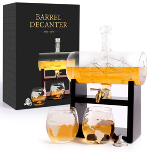 https://assets.wfcdn.com/im/59294323/resize-h310-w310%5Ecompr-r85/2316/231685854/flybold-whiskey-decanter-set-whisky-decanter-glass-set-antique-barrel-ship-decanter-handblown-gift-for-men-includes-stand-1160ml-dispenser-2-whiskey-globe-glasses-for-scotch-bourbon-wine-rum-tequila.jpg