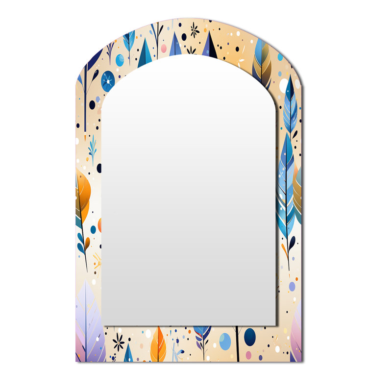 Tribal Dreamscape Motif Boho - miroir décoratif Boho, 43 po x 33 po