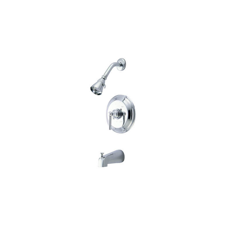 Volume Control Tub and Shower Faucet, Polished Chrome