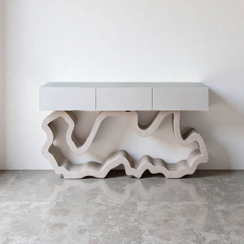 Console 62,99 po, Ivoire blanc