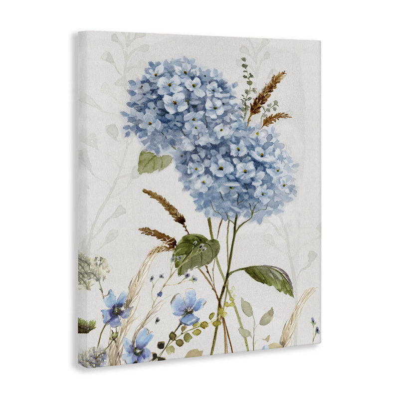 Blue Hydrangea Allure Canvas, design by Nan, 20" H x 16" W
