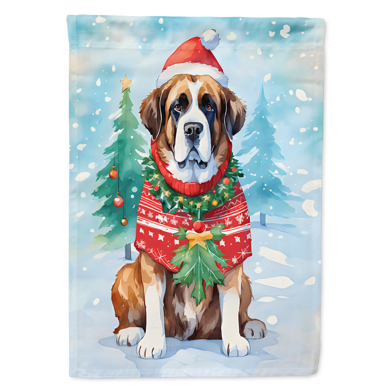 Polyester double face Noël, H 15,5 po x l 11,25 po