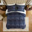 Ensemble d'édredon 4 pièces bleu marine-126579622