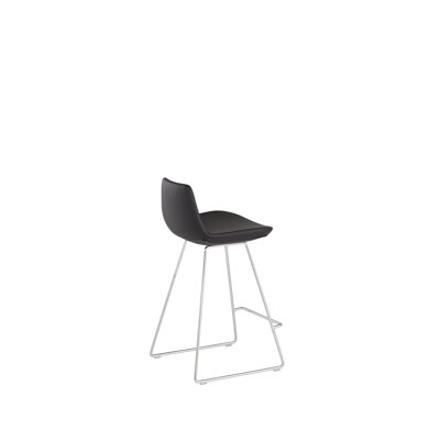Upholstered Counter Stool with Metal Frame