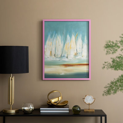 A Day to Sail I, reproduction d'art encadrée - Bois massif