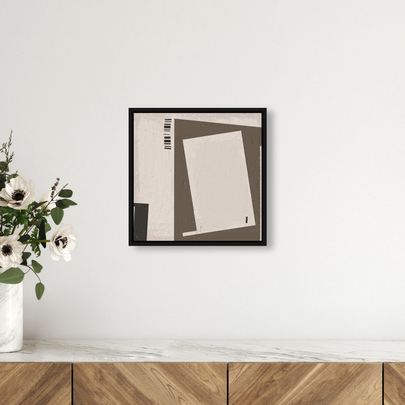 Structural II Canvas Abstract Print by Oliver Gal, Black Frame, 12 x 12, 13"H x 13"W, Black Floater Frame