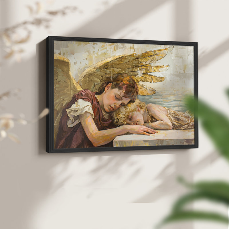 Angels From Above-CI - Reproduction encadrée - Restickable, H 22 po x l 28 po, Noir, noir, noir, noir