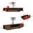 Rustic Modern TV Stand With Storage Cabinets And Open Shelves, Compatible With Tvs Up To 85 Inches