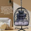 Chaise hamac en C avec coussin et coussin-2079413232