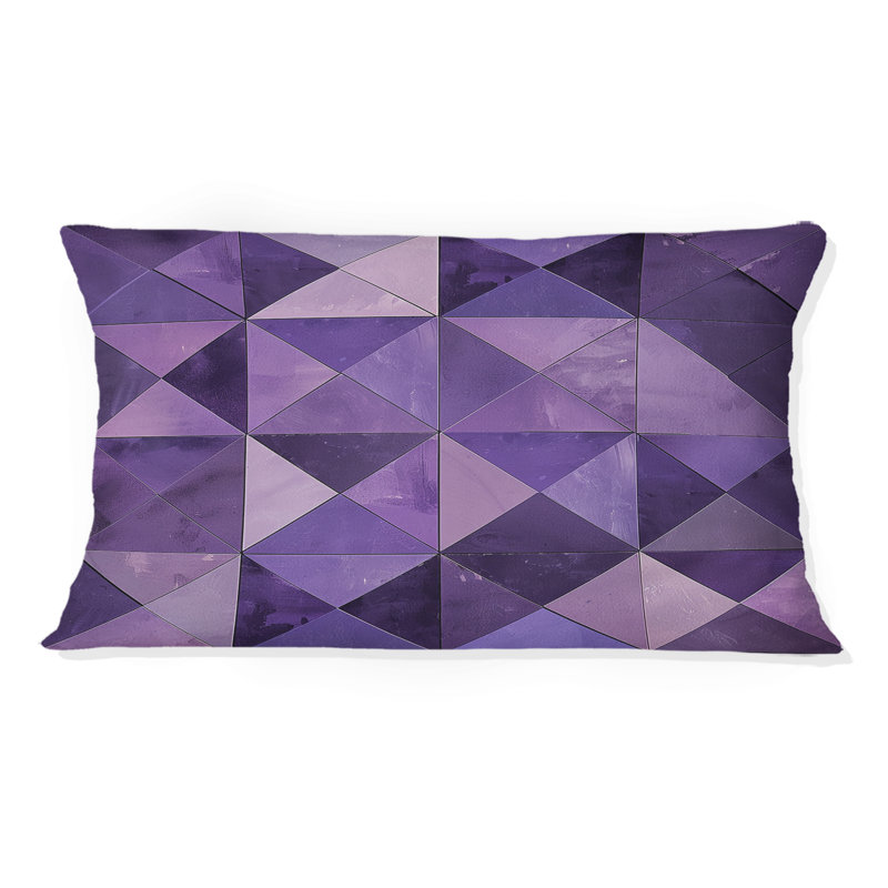 Coussin lombaire mauve Midcentury Triangle II