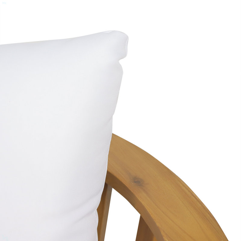 Causeuse d'extérieur en bois avec coussins