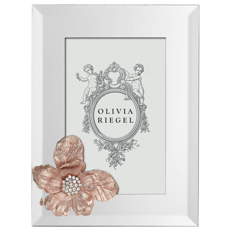 Botanica Glass Picture Frame, 5" x 7", Rose Gold