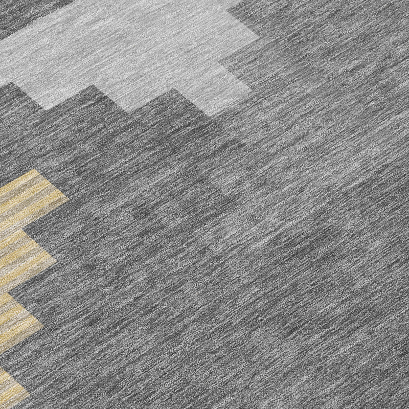 Tapis intérieur / extérieur lavable à la machine Chantille ACN2847, Gris, 3 pi x 5 pi