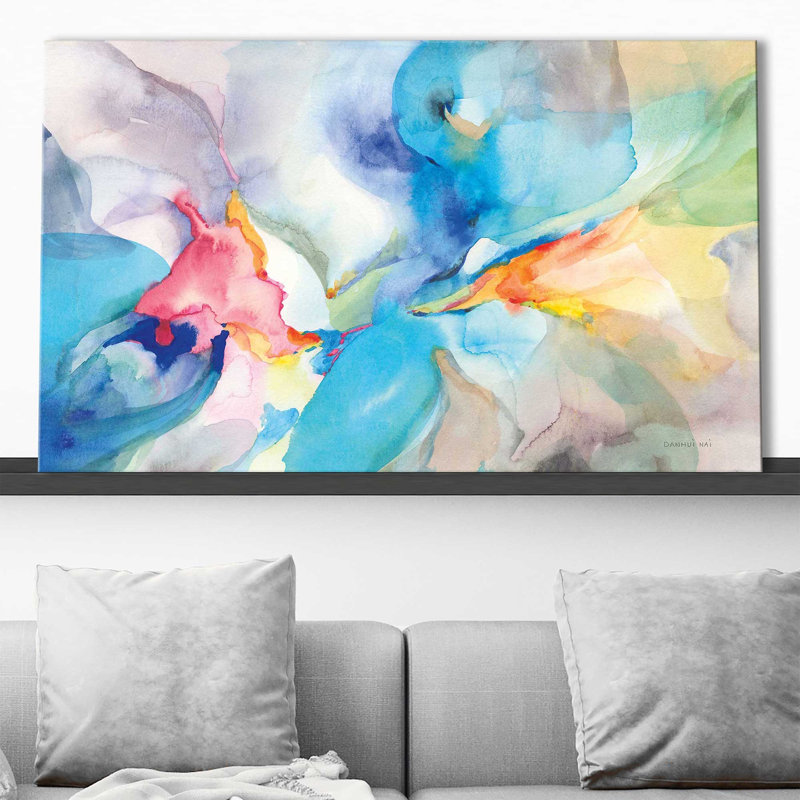 Shangri La - Peinture, Toile tendue, L 30 po x H 18 po