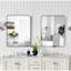 Miroir mural 24 po x 36 po, miroir rectangulaire noir, cadre en métal, miroir de salle de bain