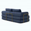 Canapé-lit convertible, canapé-lit pliant en velours côtelé, matelas de lit futon avec oreillers, canapé désossé pour le salon, bleu-1079136583