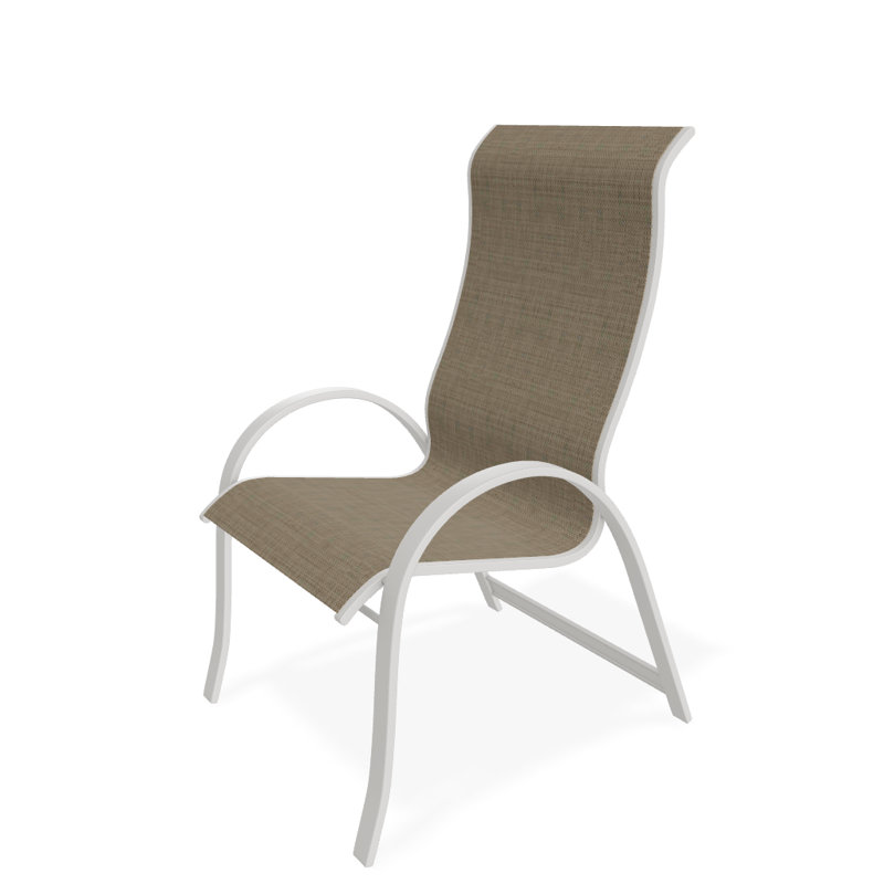 Aruba 1 Outdoor Dining Armchair, Textured Snow, Newport