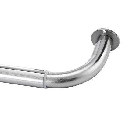 1Inch Diameter Wrap Around Blackout Curtain Rod 28Inch To 48Inch Royal Gold Finish With Round Base