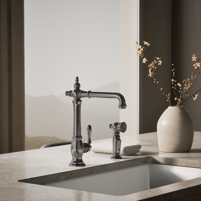 Artifacts® Single Handle Kitchen Sink Faucet with Accessories, Oil Rubbed Bronze