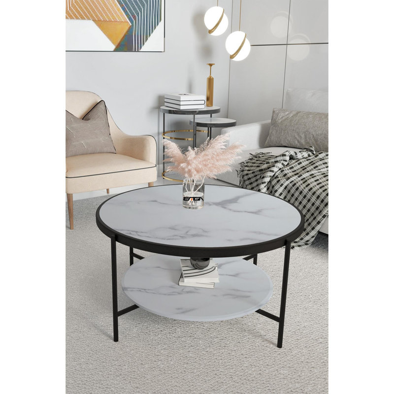 Glorias Coffee Table, White Marble