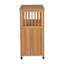 Table de patio d'extérieur en bois de sapin avec rangement - Buffet d'extérieur rectangulaire et console pour terrasse, jardin ou intérieur-1494390553