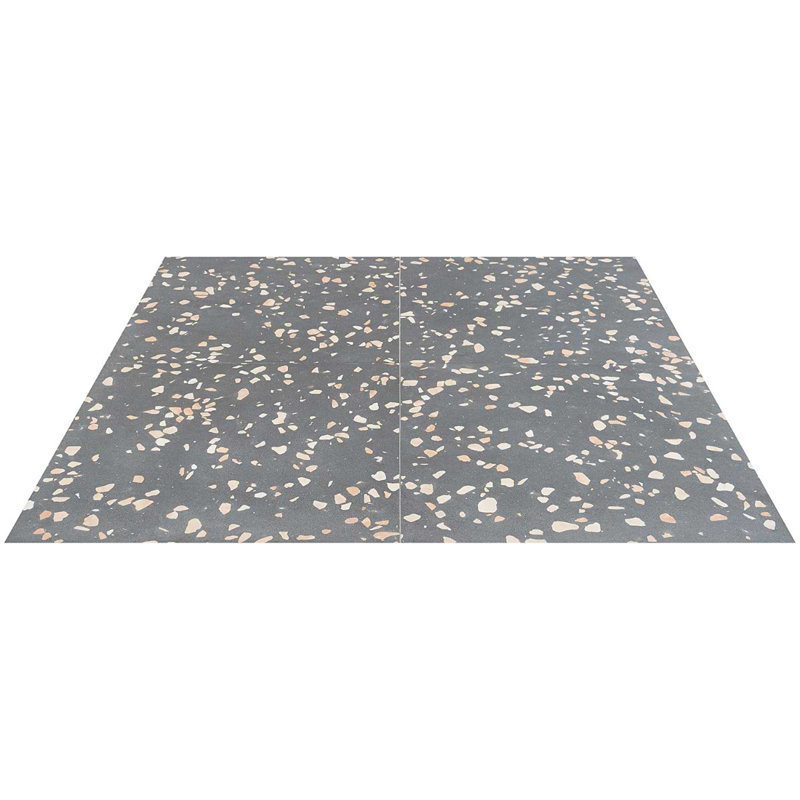 Terrazzo Italy Sacra 24x24 Honed Marble Tile, Dolce Grande Gray