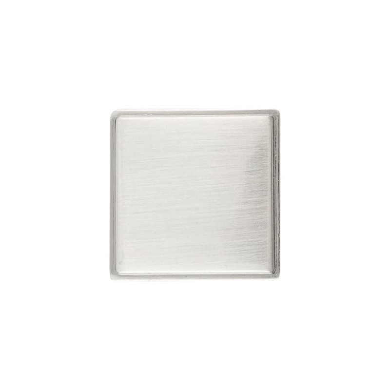 Brownstone Square Cabinet Knob, 1-1/8", Satin Nickel
