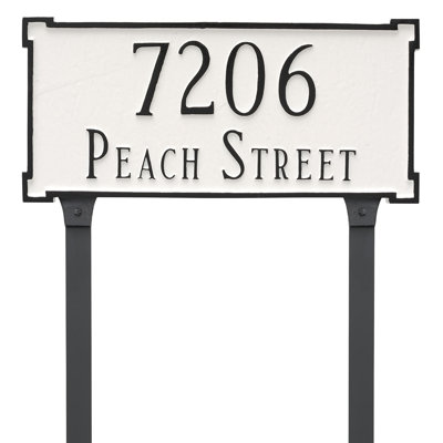 New Yorker 2-Line Lawn Address Sign