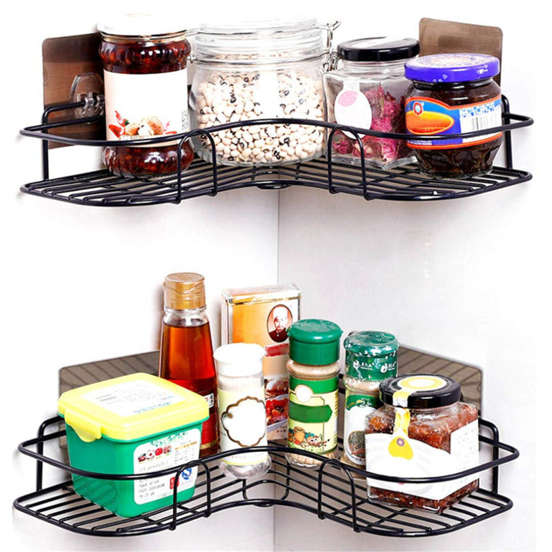 Temple Cloud Adhesive Shower Caddy, Black