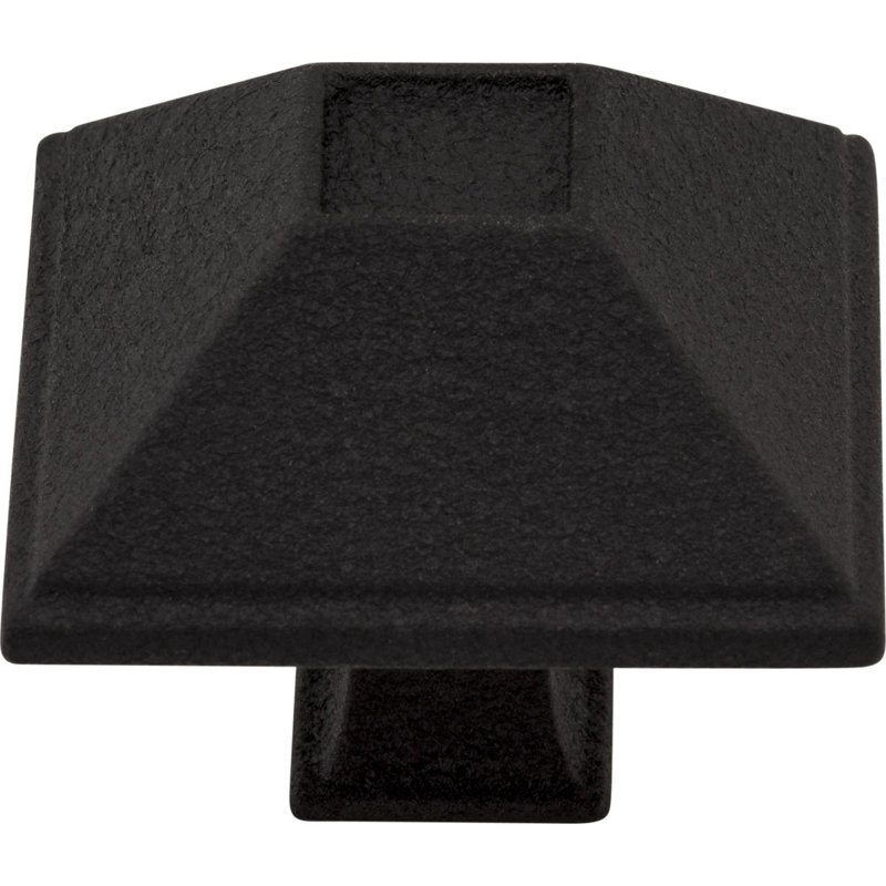 Tahoe Square Knob, Black, 1 1/2"