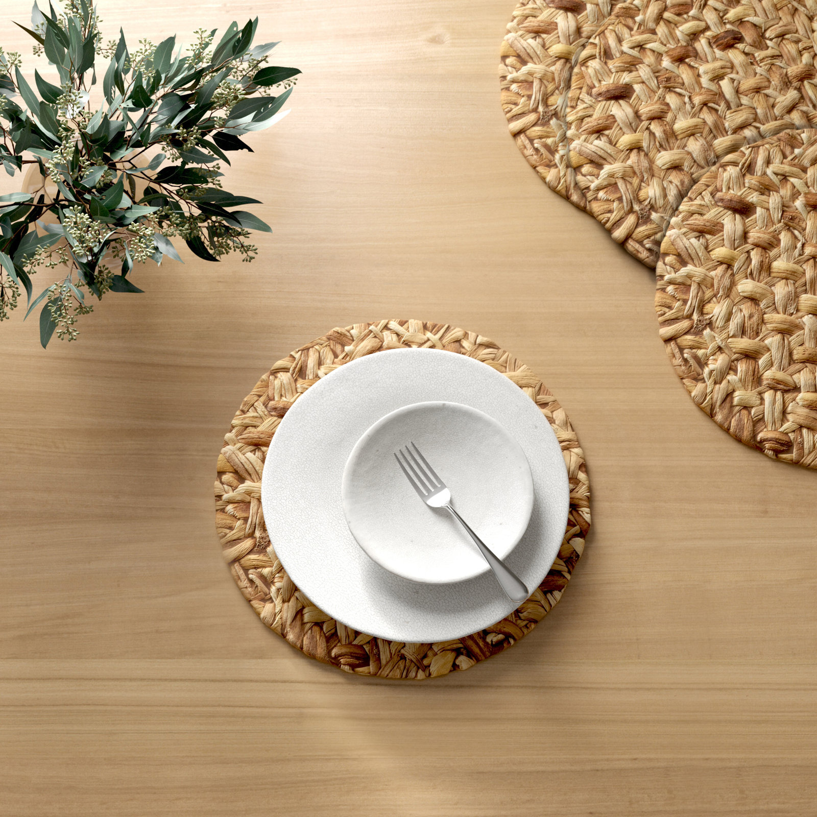 Eres Seagrass Round Placemat, Natural
