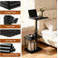 360° Swivel C-Shaped Side Table with Adjustable Height & Casters | Slides Under Sofa, Space-Saving for Living Room, Bedroom & Dorm-134823351-134823353-134823354