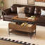 Table basse à plateau relevable avec rangement