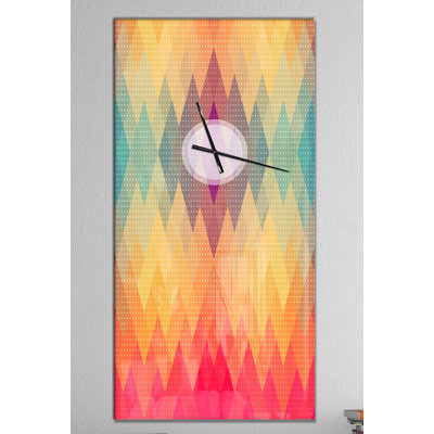 Colorful Geometric Pattern - Modern wall clock