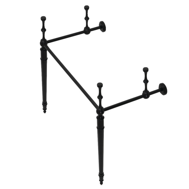Matte Black Brass Console Sink Legs for Edwardian Style