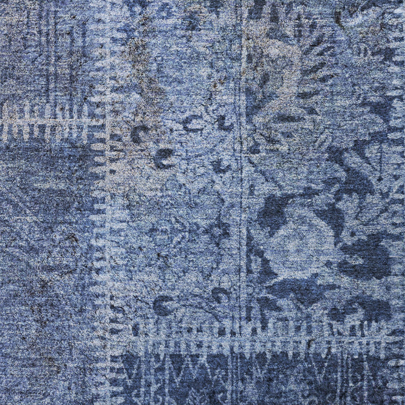 Tapis à poil long de qualité supérieure lavable à la machine ADS635, Navy, 10' x 14'