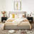 Stylish Durable Nightstand with Grille Doors and Ample Storage Space