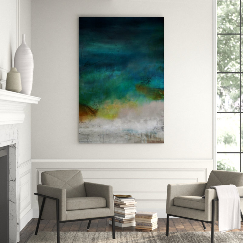 The Hidden Beach Print by Sofia Fox, Glass Coat, 70" H x 47" W x 1.5" D