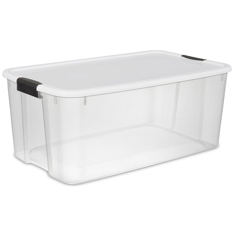 Sterilite Latch Lid Tote, 4 116-Quart totes and 6 18-Quart totes