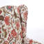 Fauteuil d'appoint de style moderne idéal pour les patios extérieurs avec pieds en bois rétro, fauteuil d'appoint confortable enveloppé dans un tissu, fauteuil d'appoint individuel à motif floral