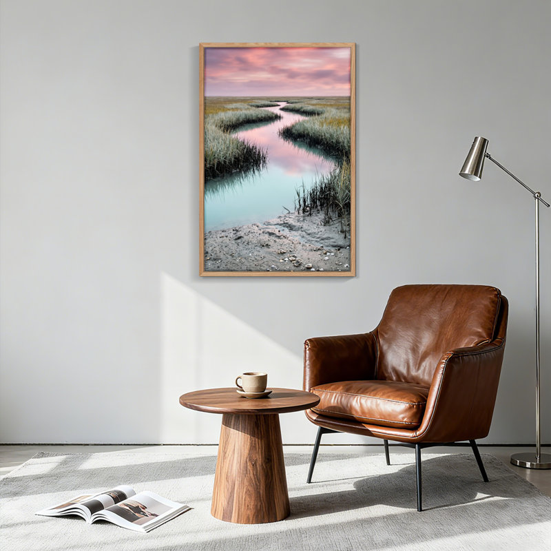 Ensemble de 1 tableau sur toile représentant un ciel de zone humide, 48"H x 32"W, Natural