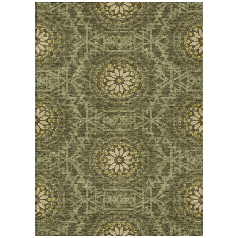 Tapis intérieur / extérieur Kaycey, Rectangle 5 pi x 7 pi 6 po