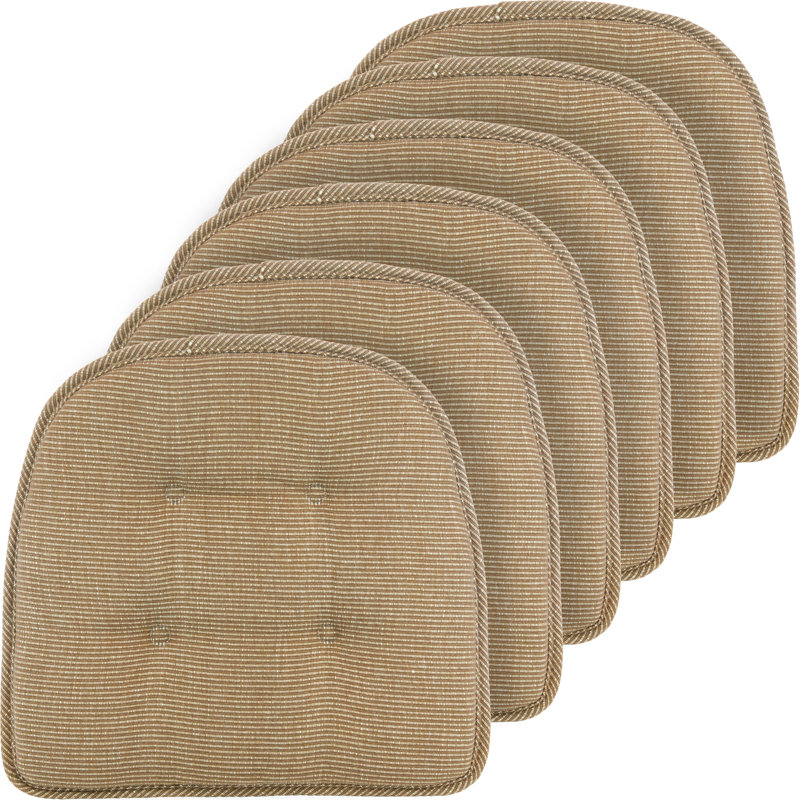 Non-Slip Dining Room And Kitchen Seat Cushions, 16 X 15 X 2 Inches, Tan
