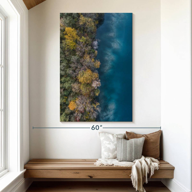 Aime Forest Along Lake Thun, 51" H x 34" W